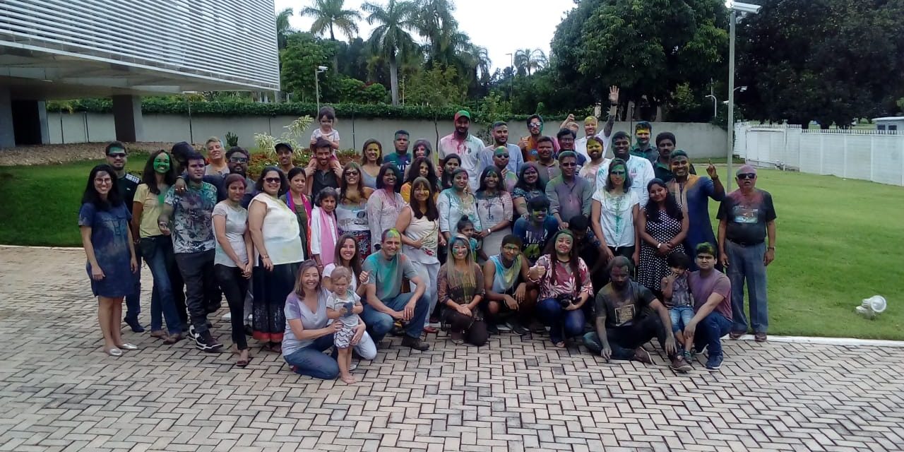 Spring season in Brasilia reminds of the Holi Celebration held by the Embassy of India.