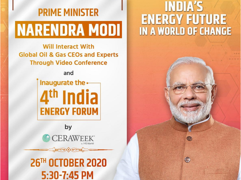 Embassy of India informs: Prime Minister Modi’s interaction with global Oil and Gas CEOs on 26 October 2020