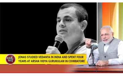 Embassy of India informs: Prime Minister of India Mr Narendra Modi talks about Mr Jonas Masetti, Professor at Vedanta do Brasil on the monthly radio program “Mann Ki Baat”